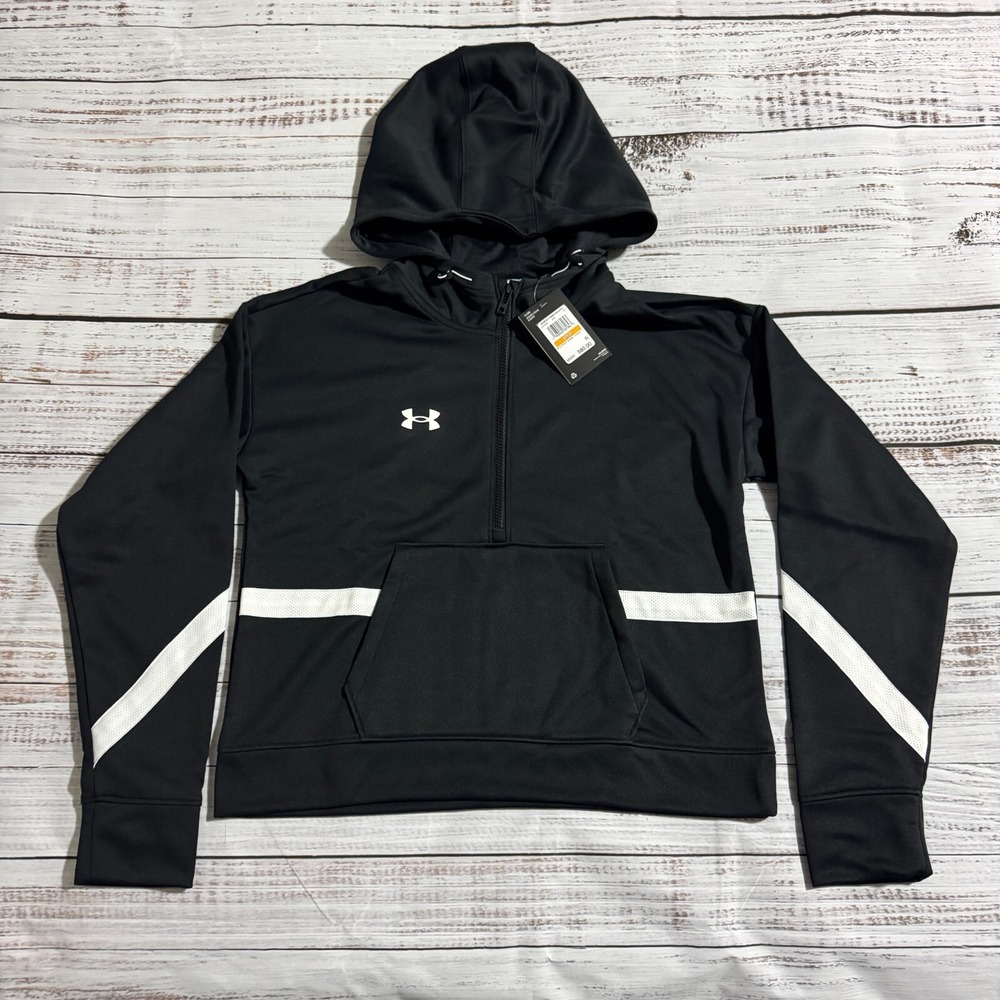 Under Armour UA Heat Gear Storm Armour Fleece Track Jacket Hoodie Crop Women's S